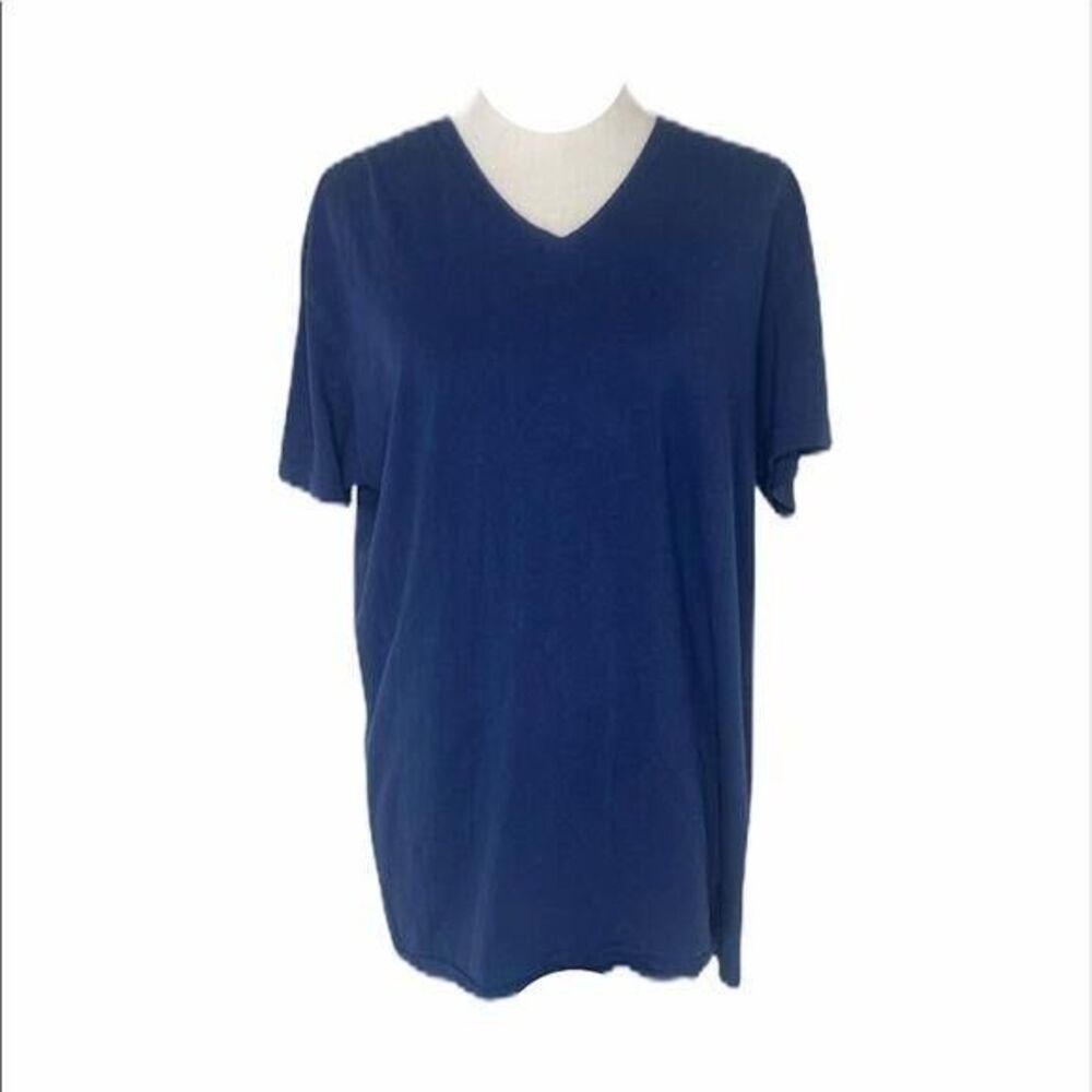 Polo Ralph Lauren Women’s Shirt Blue V-Neck Short Sleeve Size Large